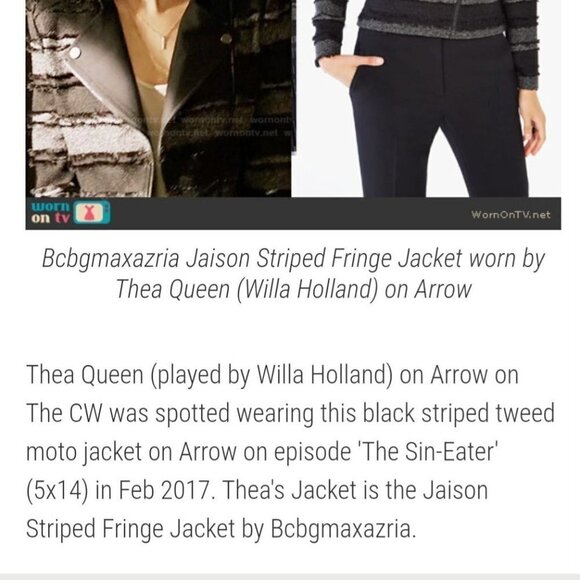 BCBG Max Azria Jaison Fringe Moto Jacket ASO Willa Holland Size S - Picture 4 of 13